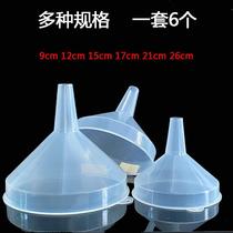 Plastic funnel Home Oil leak transparent thickened PP Large caliber chemical funnel resistant to acid and alkali resistance
