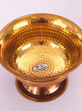 纯铜七供水碗净水杯藏式家居具红铜色家用超大号佛供碗供用品摆件