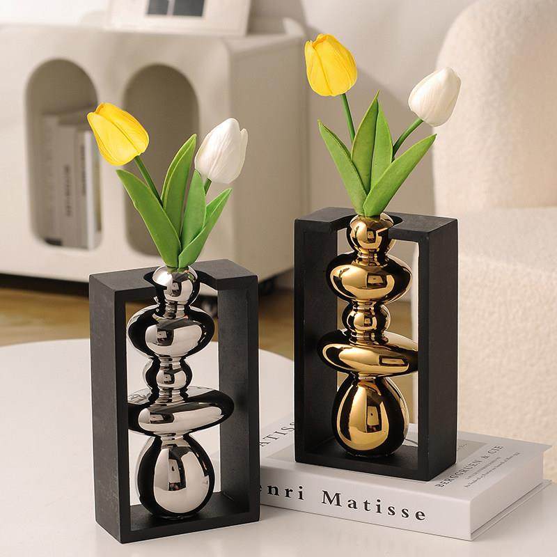 创意简约陶瓷花瓶客厅插花斗柜摆件石来运转家居玄关餐桌装饰品,淘宝优惠券,粉丝福利购,淘宝优惠卷