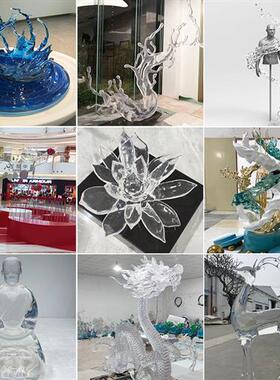 环氧透明树脂工艺品厂家定制酒店别墅创意大型雕塑软装饰艺术摆件