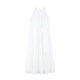 Maven Lin White Tea Lyocell Resort Style Halter Dress ແມ່ຍິງແບບງ່າຍດາຍໂບໂບອີນໂບໄຮເດຣດ Suspender Dress