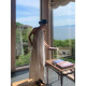 Maven Lin White Tea Lyocell Resort Style Halter Dress ແມ່ຍິງແບບງ່າຍດາຍໂບໂບອີນໂບໄຮເດຣດ Suspender Dress