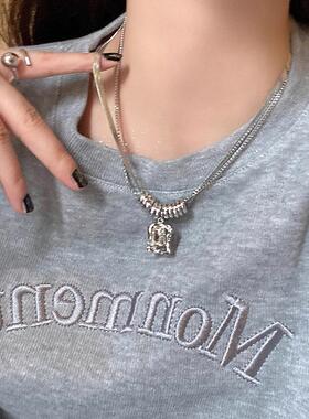 MaisonCleo黑锆石纯银毛衣链