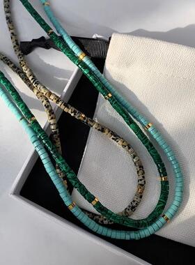 MaisonCleo绿松石琉璃串珠项链