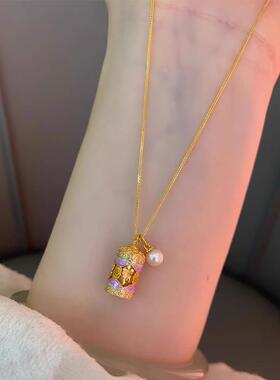 新中式古法招财转运女款锁骨链