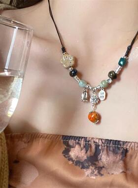 MaisonCleo陶瓷串珠新中式锁骨链