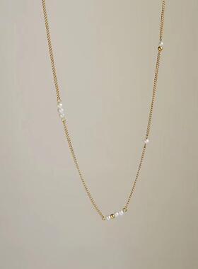 MaisonCleo珍珠纯银叠戴锁骨链