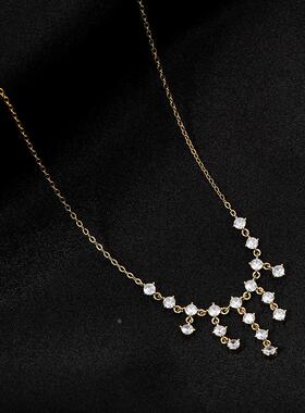 MaisonCleoS925银满钻锁骨链