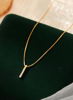 MaisonCleoS925纯银一字锁骨链