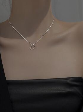 MaisonCleo「独特优雅」镂空爱心项链女高级感设计感小众锁骨链