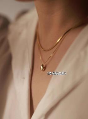 MaisonCleo2025新款轻奢颈链短款项链女刀片链欧美网叠戴设计