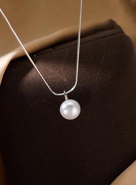 MaisonCleo夏季珍珠纯银项链女