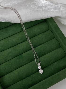 MaisonCleo纯银锆石锁骨链