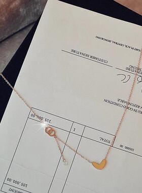 MaisonCleo爱心水晶流苏锁骨链