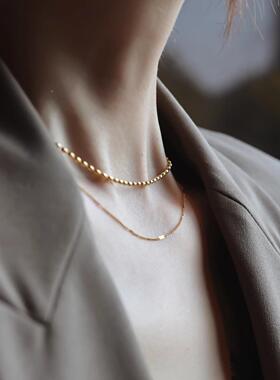 MaisonCleo双层小米珠锁骨链