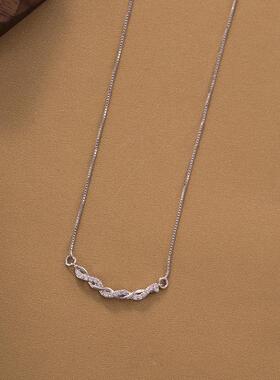 MaisonCleoS925纯银微笑锁骨链