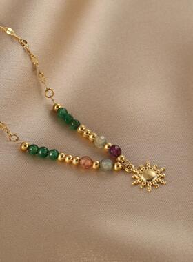 MaisonCleo小众太阳串珠锁骨链