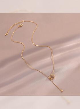 MaisonCleo双环流苏锁骨链新款