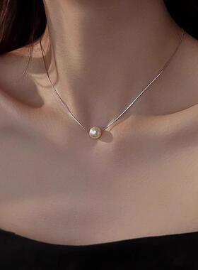 S925银正圆施家珍珠项链