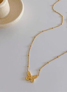 MaisonCleo复古手工蝴蝶项链