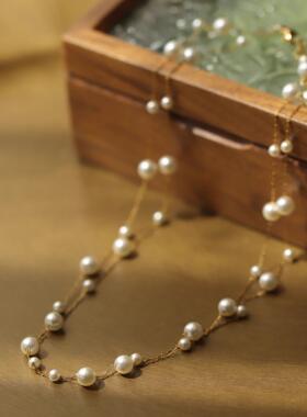 MaisonCleo双圈满天星珍珠项链