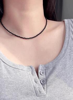 MaisonCleo黑尖晶石项链周雨彤