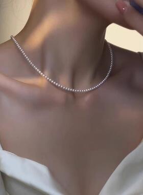 轻奢施家珍珠纯银毛衣链