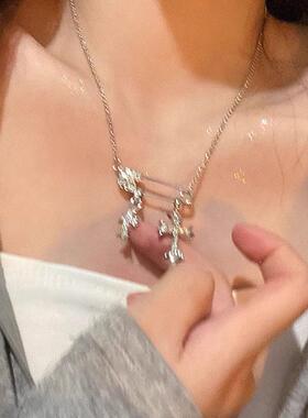 MaisonCleo十字架锆石锁骨链