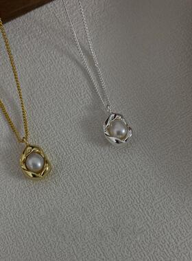 MaisonCleo淡水珍珠纯银锁骨链