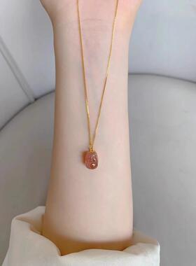 MaisonCleo和田玉碧玺貔貅项链