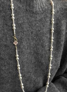 MaisonCleo珍珠双层毛衣链新款