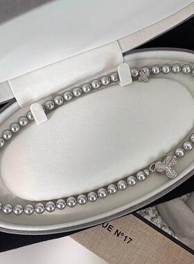 MaisonCleo纯银蝴蝶结珍珠项链