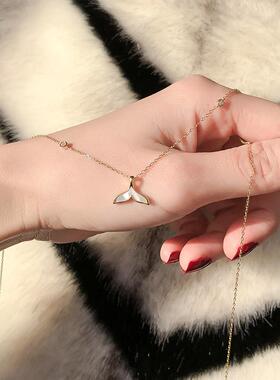 MaisonCleo海豚鱼尾小众锁骨链