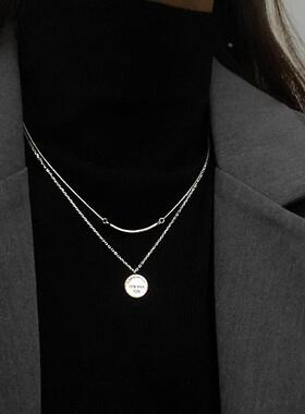 MaisonCleoS925纯银圆牌毛衣链
