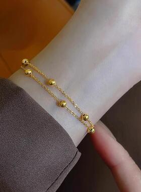 MaisonCleo金色转运珠手链女款