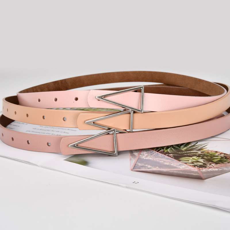 Leather belt women's fashion all-match style leather thin be