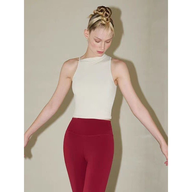 秋冬安哥拉红瑜伽背心女高领温柔防震专业跑步运动健身瑜伽服女,淘宝优惠券,粉丝福利购,淘宝优惠卷