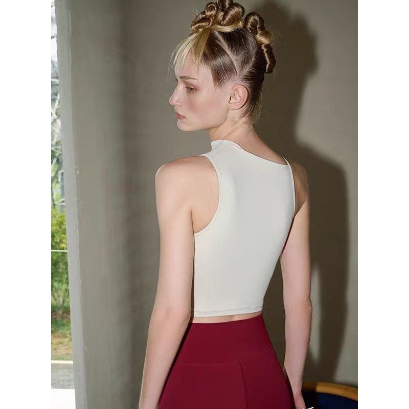 秋冬安哥拉红瑜伽背心女高领温柔防震专业跑步运动健身瑜伽服女,淘宝优惠券,粉丝福利购,淘宝优惠卷