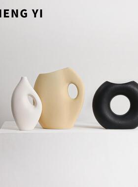 诚艺现代艺术高级感格调大地色软装饰品高档轻奢家居客厅酒柜摆件