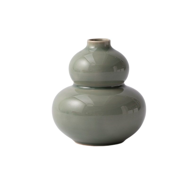 墨己陶瓷花瓶葫芦复古新中式家居摆件装饰工艺品青瓷水培花器瓶子,淘宝优惠券,粉丝福利购,淘宝优惠卷