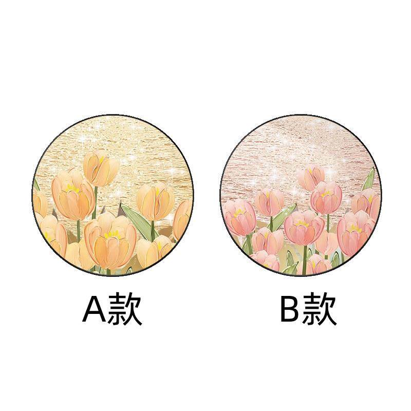 郁金香钻石画圆形客厅卧室满钻2025新款5diy贴砖石十字绣简约现代,淘宝优惠券,粉丝福利购,淘宝优惠卷