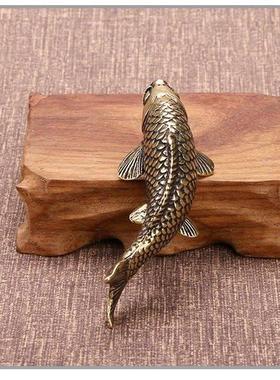 古董旧铜器实心黄铜铜鲤鱼小饰品迷你小鱼铜艺术小鲤鱼铜鱼