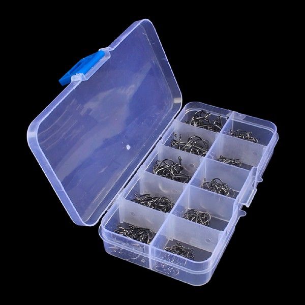 极速500pcs Fishing Hooks Set High Carbon Steel Barbed Fishho - 图0