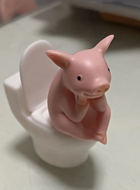 可爱小猪马桶摆件卫生间好搭子