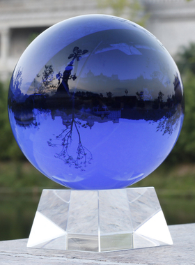 速发球色水晶球学业蓝电书柜橱窗装饰玄关隔断家居办公视桌升学摆