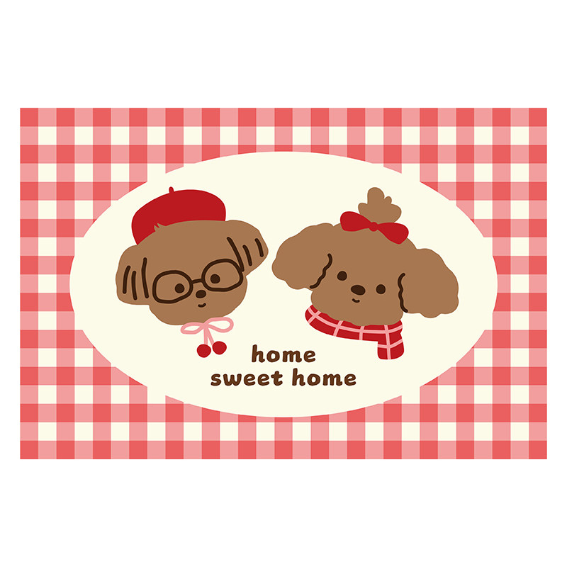 结婚小狗红色喜庆入户地垫丝圈防滑脚垫毯进门垫子玄关大门口门外,淘宝优惠券,粉丝福利购,淘宝优惠卷