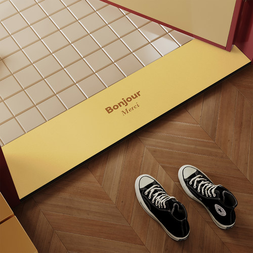 现代简约风门槛石地垫入户门窄长条脚垫卫生间浴室门口吸水防滑垫 - 图3