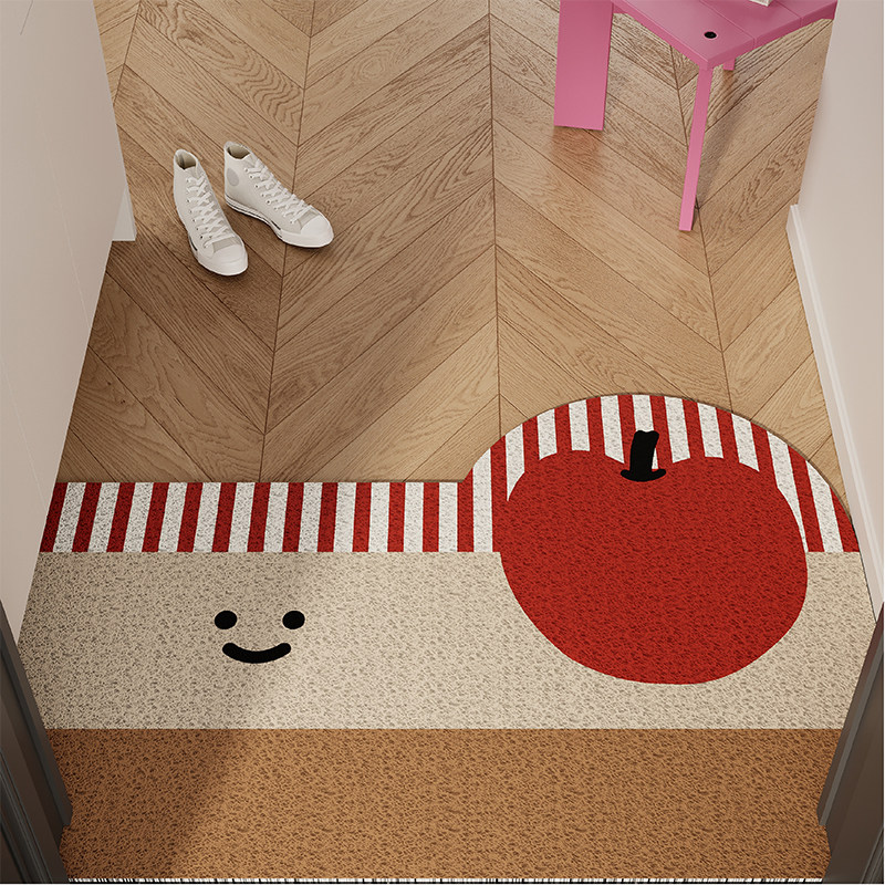 新年格子熊丝圈地垫入户门垫防滑脚垫毯进门垫玄关门口门外可裁剪,淘宝优惠券,粉丝福利购,淘宝优惠卷