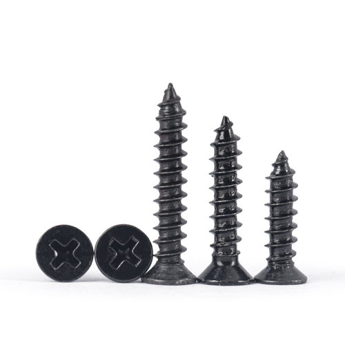 盖驰碳钢高强度黑色沉头自攻螺丝十字平头木牙螺钉M1M2M3M4M5M6 - 图0