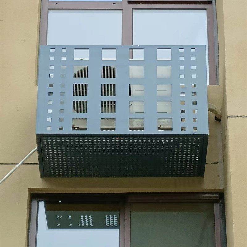 空调外机保护罩铝单板雕花防雨防嗮网铝合金装饰百叶窗格栅防护栏,淘宝优惠券,粉丝福利购,淘宝优惠卷
